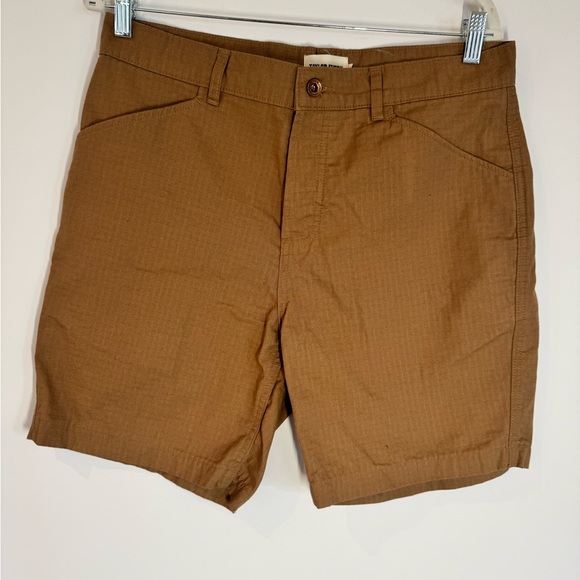 Taylor Stitch Camp Shorts Rip Stop 33 Button Fly Khaki Gorp Hiking Outdoor Beach - Picture 6 of 16